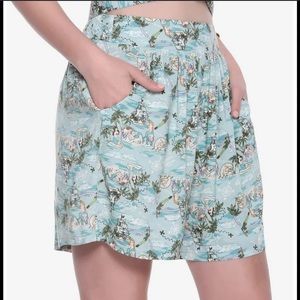 Her Universe Disney Peter Pan Little Mermaid Lagoon high-waisted retro shorts S